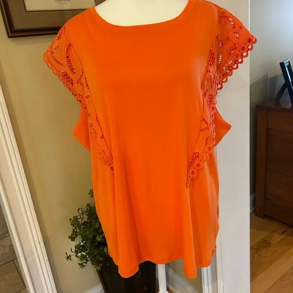 NWT Philosophy Woman Sleeveless Lace Sleeve Women's Top - Picture 3 of 9